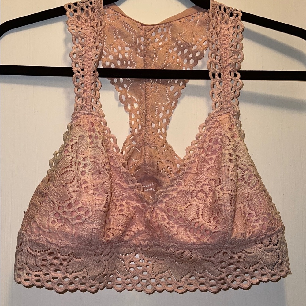 Aerie Lace Bralette in Soft Pink